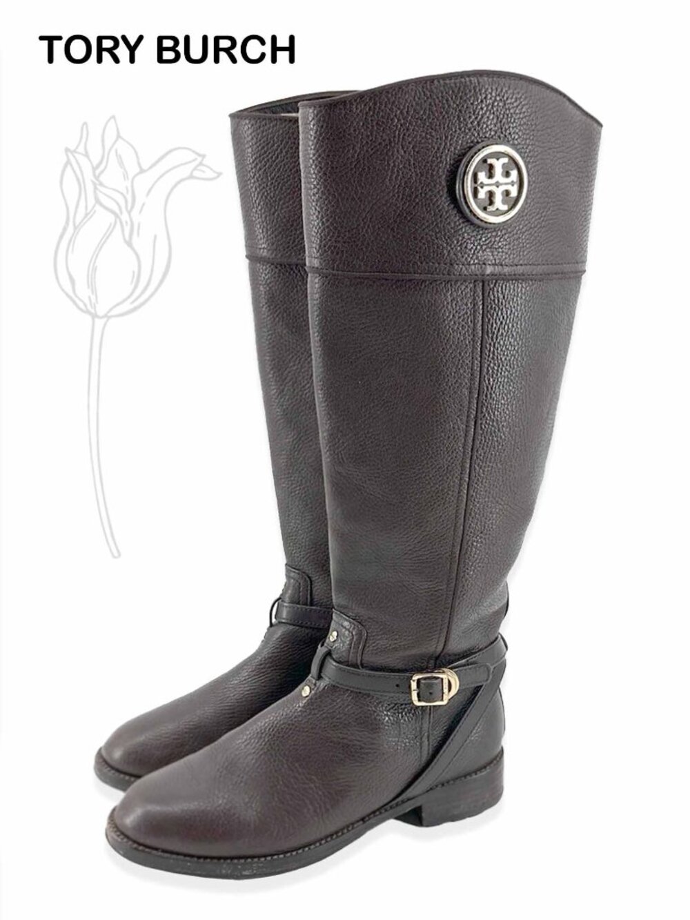 Tory Burch Teresa Riding Boots – Coconut NWOT